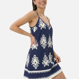 Gertrúda | Patterned Mini Dress with Straps