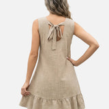 Pravoslava | Loose Mini Dress with Ruffled Hem