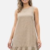 Pravoslava | Loose Mini Dress with Ruffled Hem