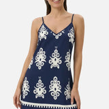 Gertrúda | Patterned Mini Dress with Straps