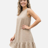 Pravoslava | Loose Mini Dress with Ruffled Hem