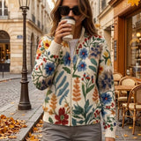 Birgit | Cardigan with Botanical Floral Design