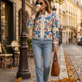 Birgit | Cardigan with Botanical Floral Design