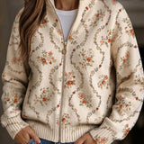 Ingrid | Cardigan with Delicate Floral Vines