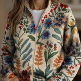 Birgit | Cardigan with Botanical Floral Design