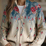 Martina | Cardigan with Parrot Feather Design