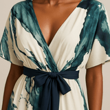 Vanessa - Long Dress with Watercolour Motif