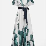 Vanessa - Long Dress with Watercolour Motif