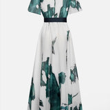 Vanessa - Long Dress with Watercolour Motif