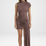 Terézia | Asymmetric Mini Dress with Ruching