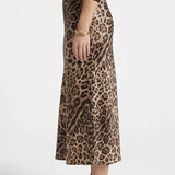 Long Skirt with Leopard Print