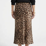 Long Skirt with Leopard Print