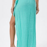 Beach Maxi Skirt with Waist Tie