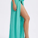 Beach Maxi Skirt with Waist Tie