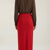 Ruffled Midi Skirt