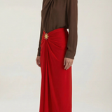 Ruffled Midi Skirt