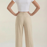Svätava | Pleated Trousers with Wide Cut and High Waist