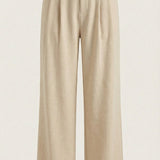 Svätava | Pleated Trousers with Wide Cut and High Waist