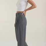 Svätava | Pleated Trousers with Wide Cut and High Waist