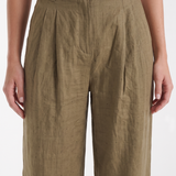 Svätava | Pleated Trousers with Wide Cut and High Waist