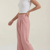 Svätava | Pleated Trousers with Wide Cut and High Waist