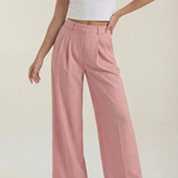 Svätava | Pleated Trousers with Wide Cut and High Waist