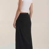 Gathered Comfortable Midi Skirt