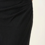 Gathered Comfortable Midi Skirt