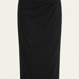 Gathered Comfortable Midi Skirt