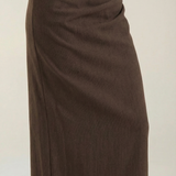 Gathered Comfortable Midi Skirt