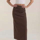 Gathered Comfortable Midi Skirt