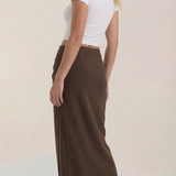 Gathered Comfortable Midi Skirt