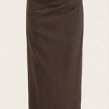 Gathered Comfortable Midi Skirt