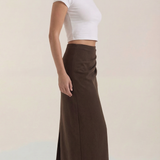 Gathered Comfortable Midi Skirt