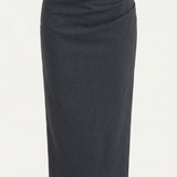 Gathered Comfortable Midi Skirt