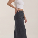 Gathered Comfortable Midi Skirt
