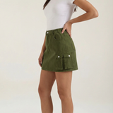 Cargo skirt with pockets