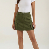 Cargo skirt with pockets