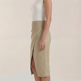 Draped Midi Skirt