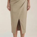 Draped Midi Skirt