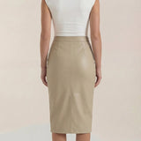 Draped Midi Skirt