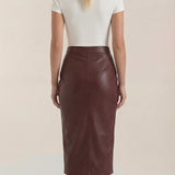 Draped Midi Skirt