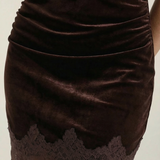 Anabela | Ruched Mini Dress with Stand-Up Collar