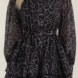 Adelína | Mini dress with leopard print