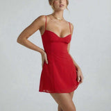 Lena | Fitted Mini Dress with Thin Straps