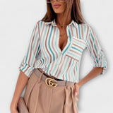 Romina - Classic Collared T-Shirt