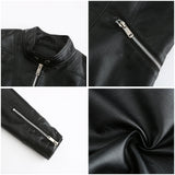 Short Faux Leather Biker Jacket