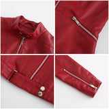 Short Faux Leather Biker Jacket